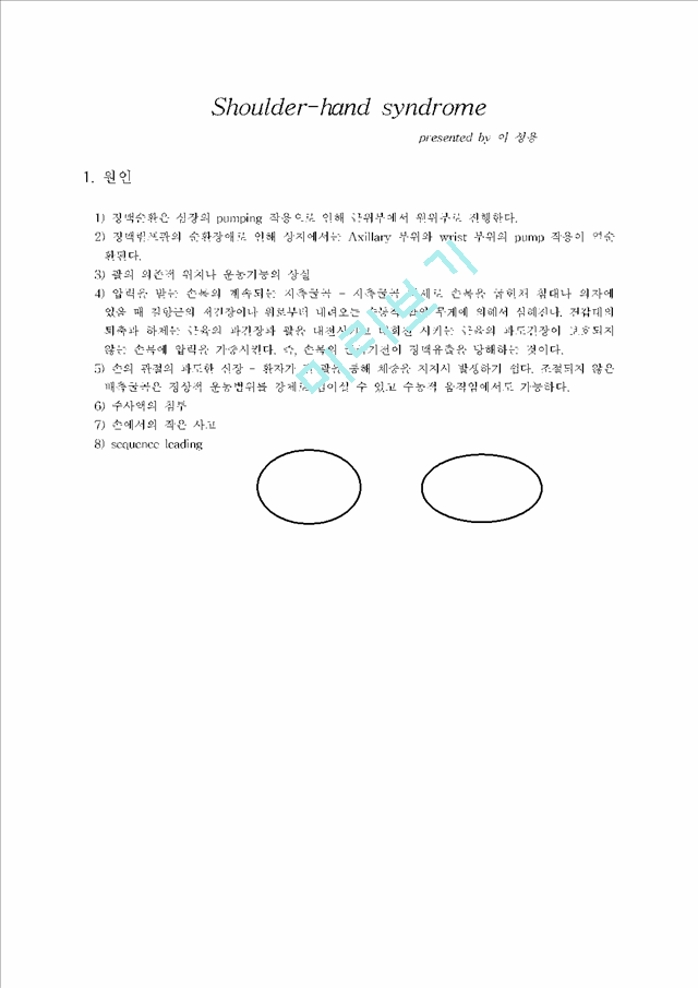 Shoulder-hand syndrome   (1 )